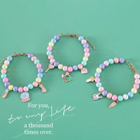 HKM-891155 Colorful Pearl Dream Moon Headdress and Meteor Rabbit Collar with Necklace and Bracelet - Seasonal Accessory for Pets