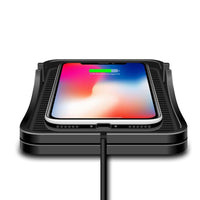HKM-891155 Wireless Car Charging Pad with Quick Charge Capability - 5W/7.5W/10W Output, Compact Design, Black