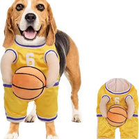 HKM-8912317 Dog Basketball Player Costume for Small to Medium Dogs ¨C Funny Sports Outfit for Halloween and Parties