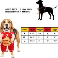 HKM-8912317 Dog Basketball Player Costume for Small to Medium Dogs ¨C Funny Sports Outfit for Halloween and Parties