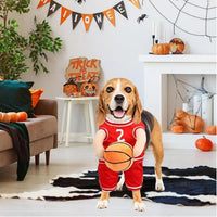 HKM-8912317 Dog Basketball Player Costume for Small to Medium Dogs ¨C Funny Sports Outfit for Halloween and Parties