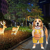 HKM-8912317 Dog Basketball Player Costume for Small to Medium Dogs ¨C Funny Sports Outfit for Halloween and Parties