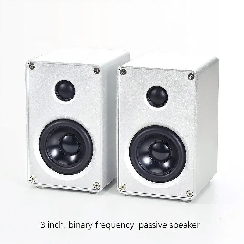 HKM-891283 2.0 Channel HiFi Passive Stereo Speakers with 3 Inch Aluminium Drivers for Desktop Audio
