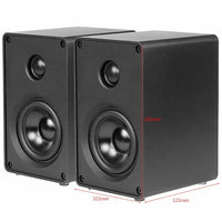HKM-891283 2.0 Channel HiFi Passive Stereo Speakers with 3 Inch Aluminium Drivers for Desktop Audio