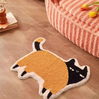 HKM-891347 Cute Cat Non-slip Absorbent Cartoon Carpet in Various Sizes