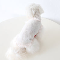 HKM-8913725 Lace Yarn Pet Vest for Dogs and Cats - Anti-Lint, Available in Pink, Apricot, and White, Sizes XS-XL