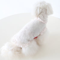 HKM-8913725 Lace Yarn Pet Vest for Dogs and Cats - Anti-Lint, Available in Pink, Apricot, and White, Sizes XS-XL