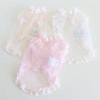 HKM-8913725 Lace Yarn Pet Vest for Dogs and Cats - Anti-Lint, Available in Pink, Apricot, and White, Sizes XS-XL
