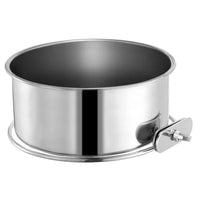 HKM-8914109 Detachable Stainless Steel Pet Bowl with Clamp Holder for Crate or Cage Use