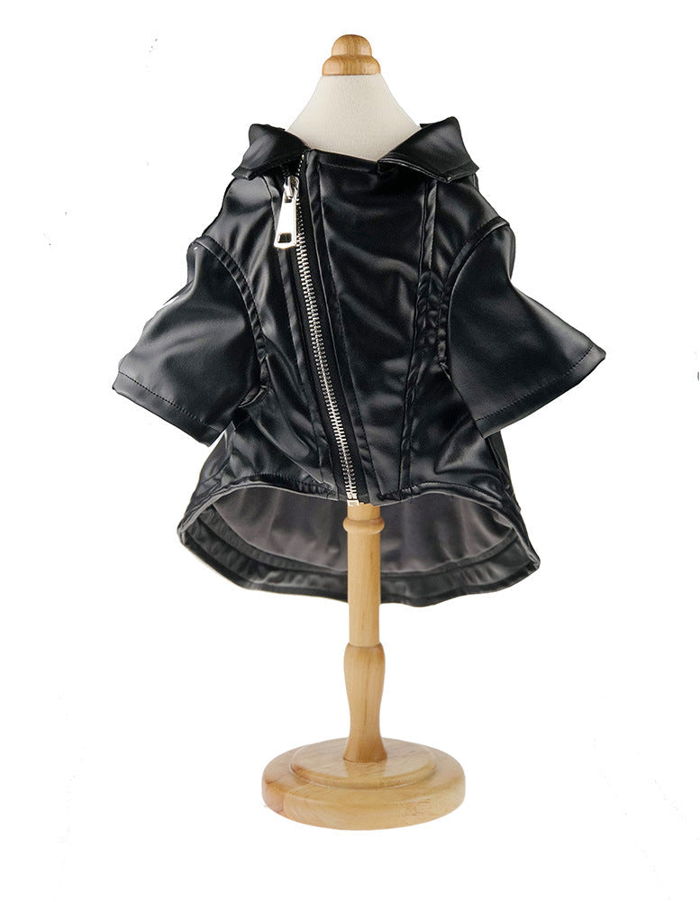 HKM-8914493 Stylish PU Leather Jacket for Male Shiba Inu - European and American Design