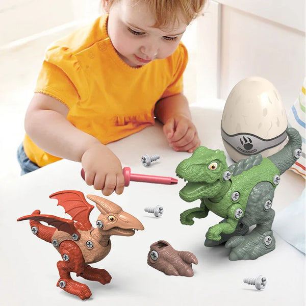 HKM-891539 DIY Take Apart Dinosaur Toy with Electric Screwdriver for Kids Ages 3 and Up