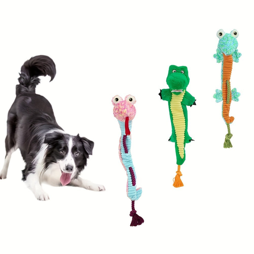 HKM-8915517 Plush Talking Pet Toy - Colorful Snake, Dinosaur, Duck, Frog, Pig Options, 60 cm