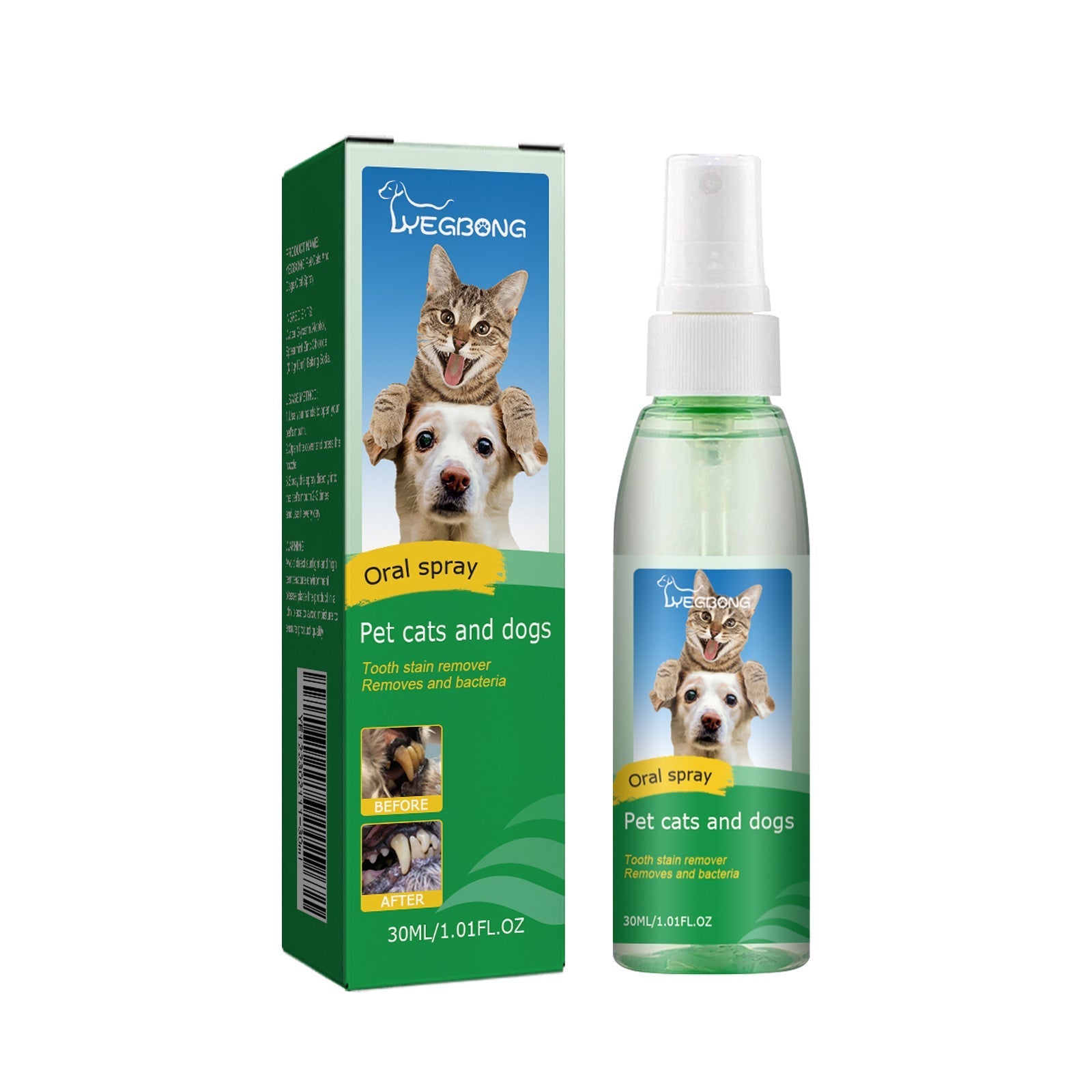 HKM-8915773 Pet Teeth Deodorant Spray for Halitosis Removal and Oral Cleaning - 30ml