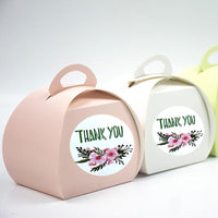 HKM-891603 Round Thank You Flower Stickers for Product Packaging and Decoration