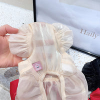 HKM-8916285 Princess Style Streamer Skirt for Pet Dogs in Black, Cream, and Apricot