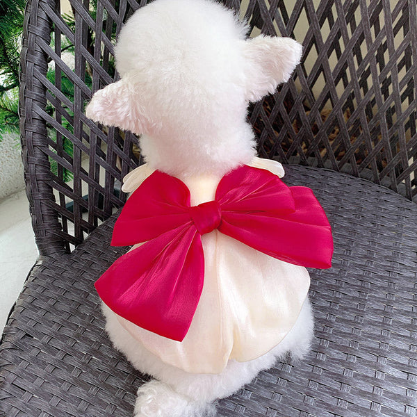HKM-8916285 Princess Style Streamer Skirt for Pet Dogs in Black, Cream, and Apricot