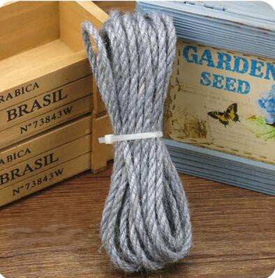 HKM-8917181 Multicolor 5MM Hemp Rope - 5 Meter Length for DIY Projects