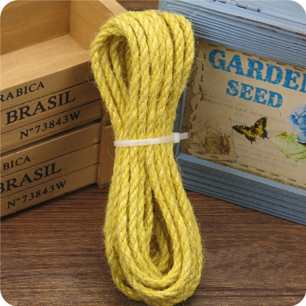 HKM-8917181 Multicolor 5MM Hemp Rope - 5 Meter Length for DIY Projects