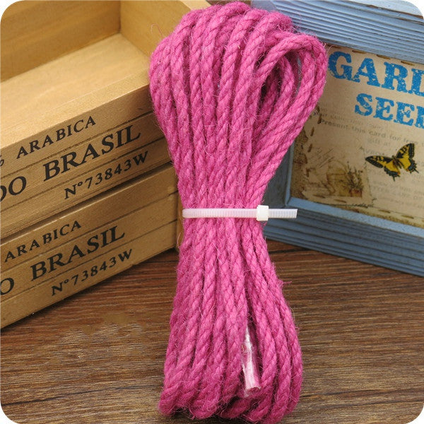 HKM-8917181 Multicolor 5MM Hemp Rope - 5 Meter Length for DIY Projects