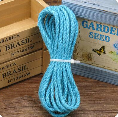 HKM-8917181 Multicolor 5MM Hemp Rope - 5 Meter Length for DIY Projects
