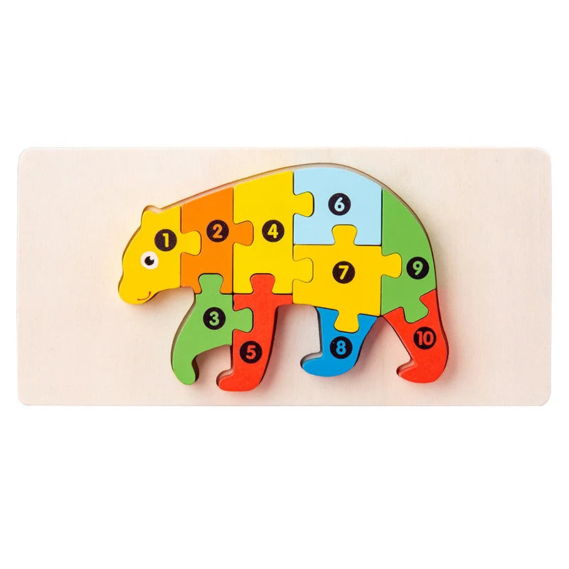 HKM-891731 Montessori Educational Wooden 3D Puzzle Game for Kids – Eco-Friendly and Non-Toxic Jigsaw Learning Toy