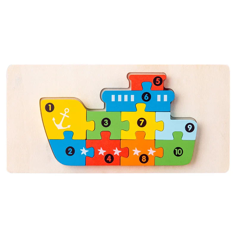 HKM-891731 Montessori Educational Wooden 3D Puzzle Game for Kids – Eco-Friendly and Non-Toxic Jigsaw Learning Toy