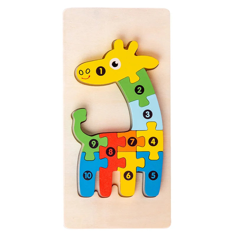 HKM-891731 Montessori Educational Wooden 3D Puzzle Game for Kids – Eco-Friendly and Non-Toxic Jigsaw Learning Toy