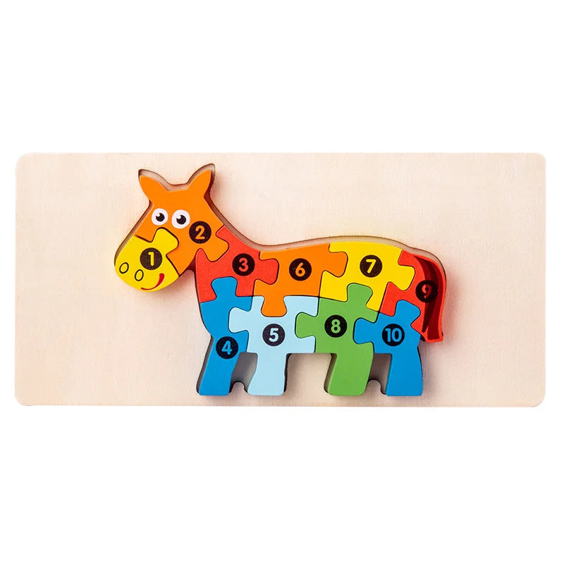 HKM-891731 Montessori Educational Wooden 3D Puzzle Game for Kids – Eco-Friendly and Non-Toxic Jigsaw Learning Toy