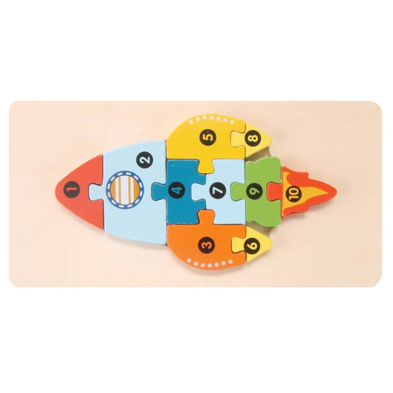 HKM-891731 Montessori Educational Wooden 3D Puzzle Game for Kids – Eco-Friendly and Non-Toxic Jigsaw Learning Toy