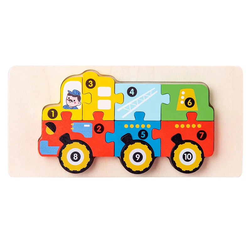 HKM-891731 Montessori Educational Wooden 3D Puzzle Game for Kids – Eco-Friendly and Non-Toxic Jigsaw Learning Toy