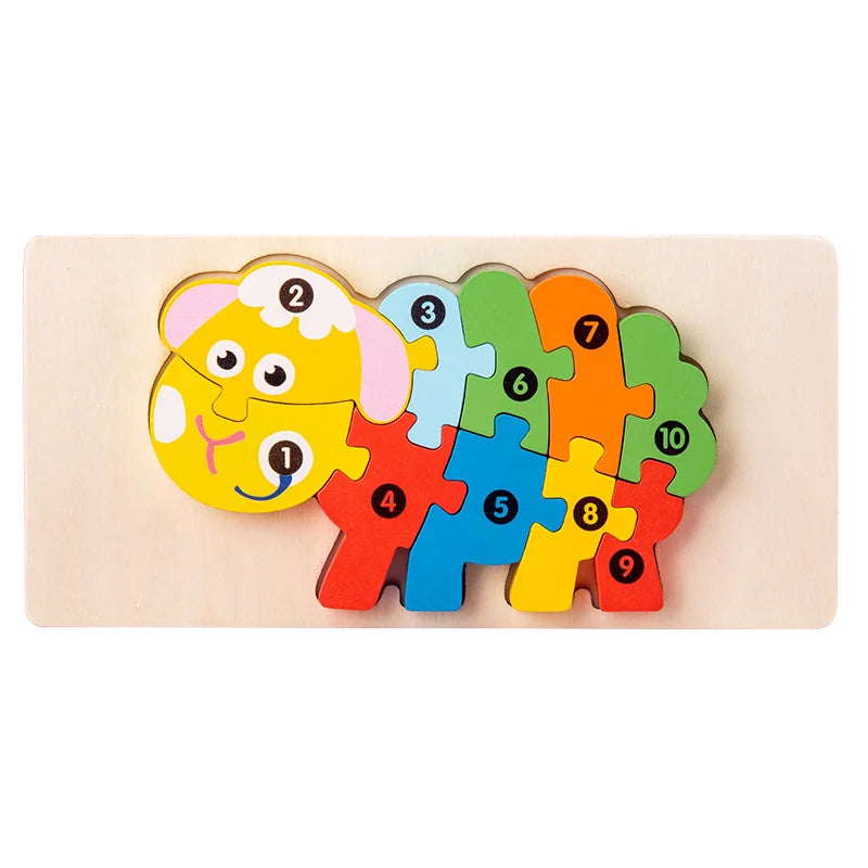 HKM-891731 Montessori Educational Wooden 3D Puzzle Game for Kids – Eco-Friendly and Non-Toxic Jigsaw Learning Toy
