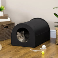HKM-8917565 Heated Cat House - Portable Waterproof Shelter for Indoor & Outdoor Use, Insulated Warmth for Winter