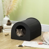 HKM-8917565 Heated Cat House - Portable Waterproof Shelter for Indoor & Outdoor Use, Insulated Warmth for Winter