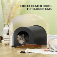 HKM-8917565 Heated Cat House - Portable Waterproof Shelter for Indoor & Outdoor Use, Insulated Warmth for Winter