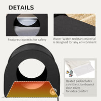HKM-8917565 Heated Cat House - Portable Waterproof Shelter for Indoor & Outdoor Use, Insulated Warmth for Winter