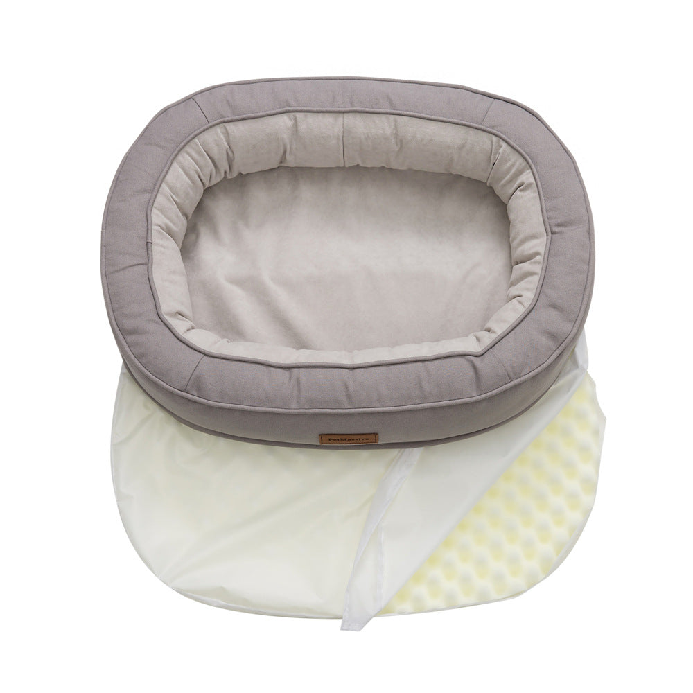 HKM-8917949 Comfortable Waterproof Orthopedic Cat and Dog Nest in Gray, Size M and L Available