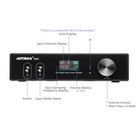 HKM-891795 150W Dual-Channel Bluetooth HiFi Amplifier with USB DAC and OLED Display for 2.1 Home Theatre System