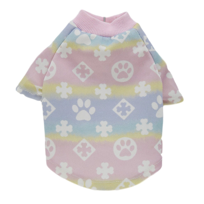 HKM-8918077 Gradient Casual Dog Clothes for Spring and Autumn – Two-Legged Teddy Apparel in Acrylic