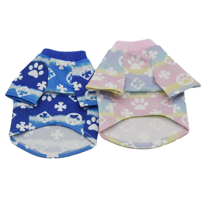 HKM-8918077 Gradient Casual Dog Clothes for Spring and Autumn – Two-Legged Teddy Apparel in Acrylic