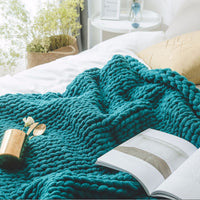 HKM-891859 Sofa Lunch Break Knitted Office Nap Blanket - Soft Acrylic, Casual Use, 130x160cm, Multi-Color Options
