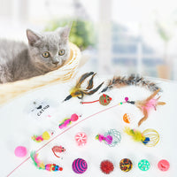 HKM-8918717 Pet Funny Cat Toy Combo Set – Engaging Biting Toys for Playful Kittens