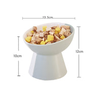 HKM-8919869 Ceramic Slant Mouth Dog and Cat Food Bowl Set in Color Block Design, Available in Multiple Colors