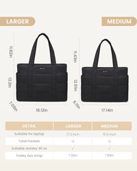 HKM-891987 Premium Soft Laptop Tote Bag for Women - Large Capacity 15.6 & 17.3in for Work and School