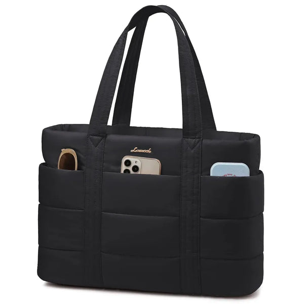 HKM-891987 Premium Soft Laptop Tote Bag for Women - Large Capacity 15.6 & 17.3in for Work and School