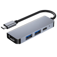HKM-892115 Compact Type-C Docking Station with 4K HDMI, PD Fast Charging, and USB Hub Functionality
