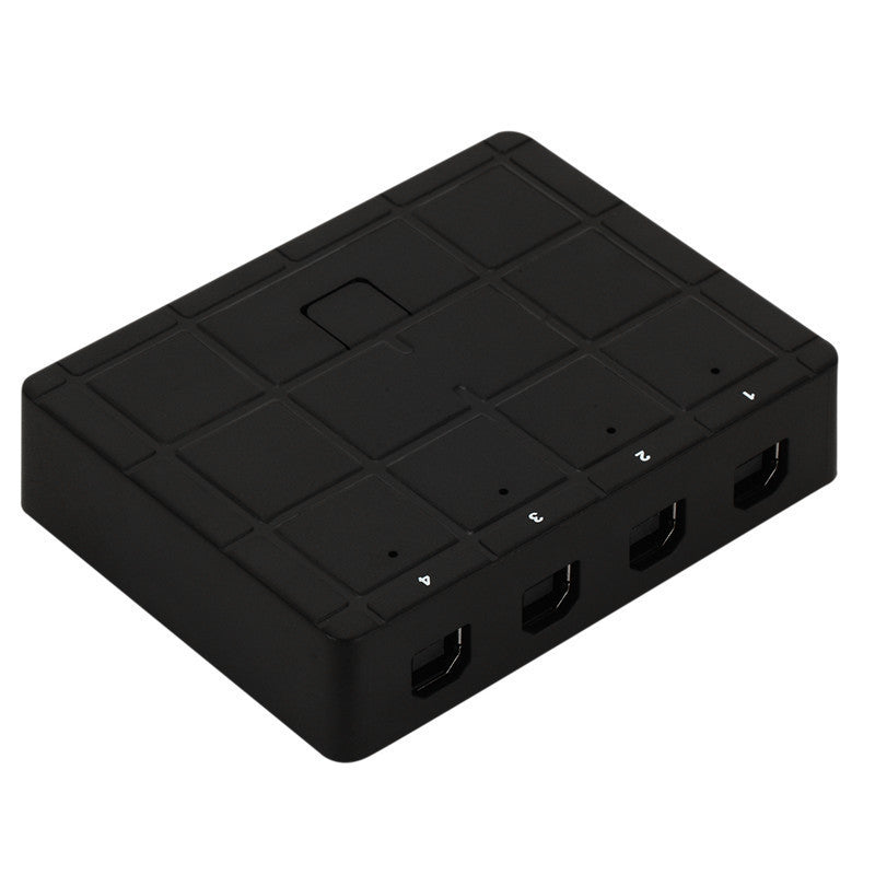 HKM-892179 4-Port USB 2.0 Switch Box for Sharing One USB Device Among Four Computers