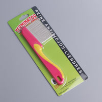 HKM-8925245 Long Handle Stainless Steel Flea Comb for Dogs and Cats - Multicolor Grooming Tool