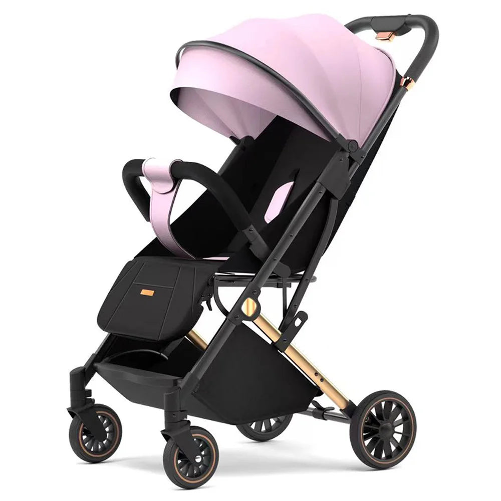 HKM-892627 Lightweight Compact Travel Stroller with One-Hand Fold Mechanism for Infants
