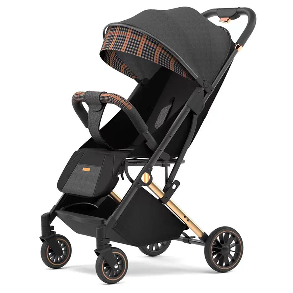 HKM-892627 Lightweight Compact Travel Stroller with One-Hand Fold Mechanism for Infants
