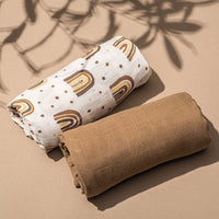 HKM-892755 Soft Bamboo Fiber Baby Gauze Bath Towel - 120x120cm for Infants and Young Children (1-3 Years)